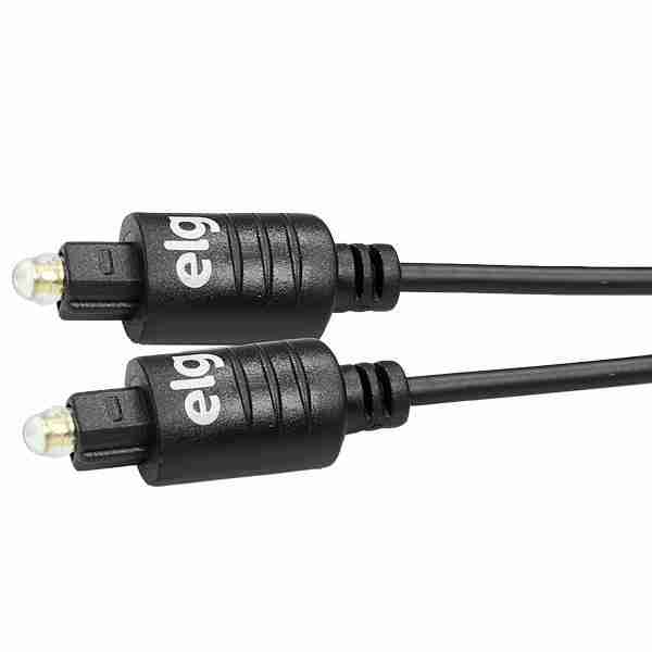 Cable óptico de audio digital ELG T5018HD de 3 metros - Negro